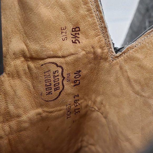 NOCONA Texas Vintage Exotic Patchwork Snake Python Skin Cowboy Western Boots 5.5 - Picture 11 of 11